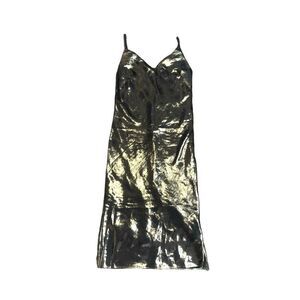 Express Metallic Gold Party Dress Cocktail Rave Festival Slinky Edgy Sexy Vegas